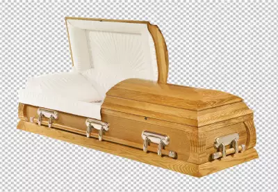 PNG Black Coffin with Skeleton Hands Isolated on