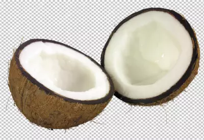 A top view coco nuts sliced milky fresh png