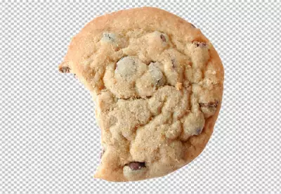  wheat flour cookies and chocolate drops inside the prepared shortbread dough, homemade cookies of irregular round or oval shape PNG