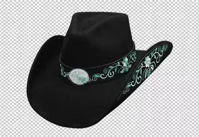 A template with a cowboy hat isolated