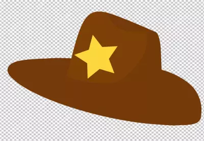 Classic Brown Cowboy Hat with a Western PNG