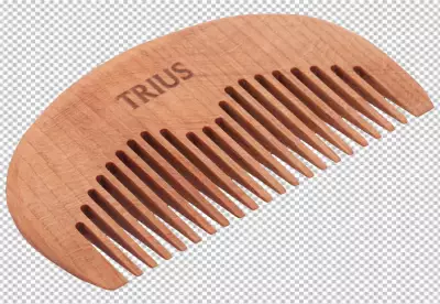 Hair coloring realistic set with isolated image of comb on PNG BG