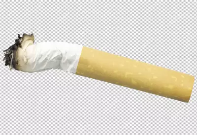 Smoking 3d rendering material on transparent background