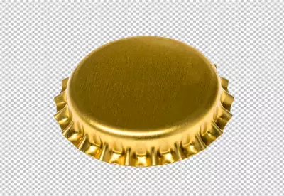 Golden Bottle cork transparent background