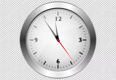 Silver color wall clock