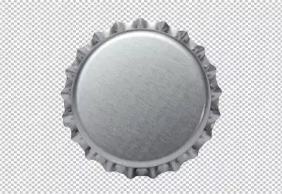Silver Beer Cap png Background