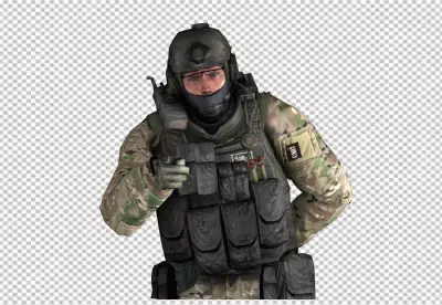 Soldier transparent background 