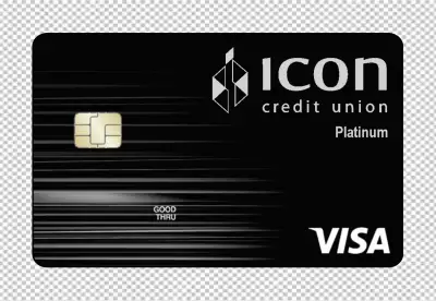 Realistic blue vip card transparent background 