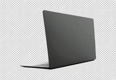 Modern Dark Grey Laptop Computer Isolated for Digital Business Technology image