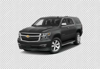 Sleek Dark Gray Chevrolet Tahoe Full-Size SUV Isolated on White Background image