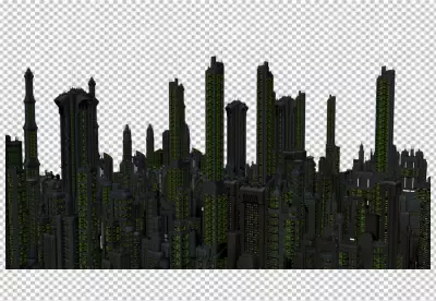 Dark city image transparent background 