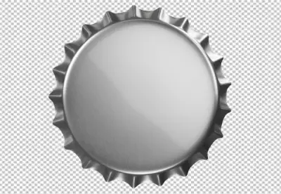 silver beer cap Transparent