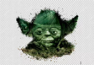 Yoda Forest Landscape Art PNG