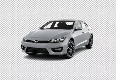 Sleek Modern Grey Sedan Car Isolated on White Background for Automotive Design image