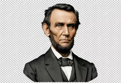 Iconic Bust Portrait of Abraham Lincoln, 16th US President and Historical Figure image