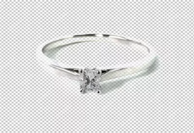 Luxurious Solitaire Diamond Ring in White Gold with Sparkling Square Cut Gemstone image