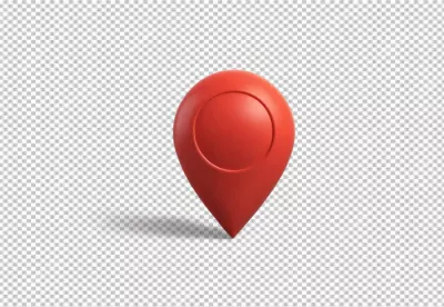 3D Rendered Red Location Pin Icon for Navigation and Map Services image