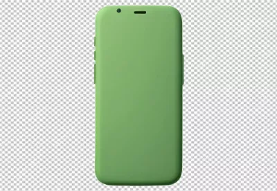Sleek Green Smartphone Cover with Front Camera and Earpiece Detail image