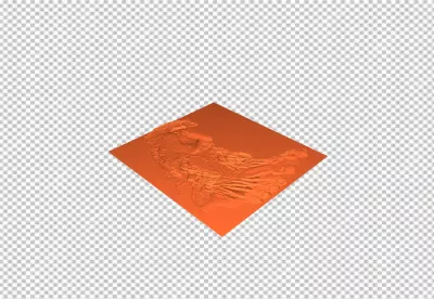 Abstract Orange Textured Relief on Black Background Modern 3D Art Design image