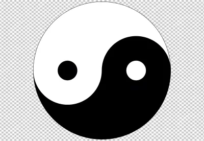 Classic Yin Yang Symbol Black White Balance
