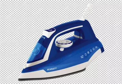 Clothes iron isolated on transparent