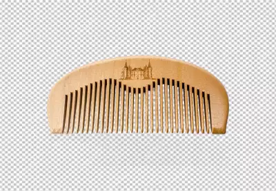 Hair coloring realistic set with isolated image of comb on