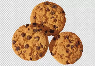 Pile of cookies with chocolate 