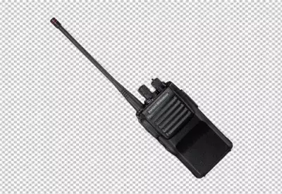 professional walkietalkie isolated on PNG BG
