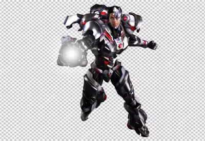 Futuristic Robotic Soldier PNG BG