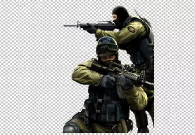 Close up on soldier isolated PNG