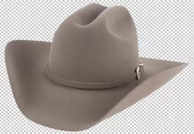 Gray color cowboy hat transparent background 