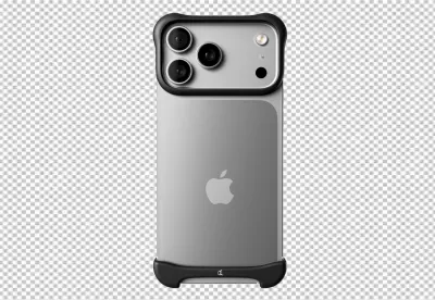 Premium Black Bumper Case Protecting Silver iPhone 15 Pro Max Triple Camera image