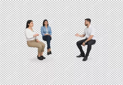 Group of Diverse Young Professionals Engaged in Casual Business Discussion image