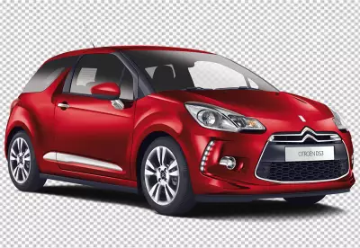 Red color speed car of citroen