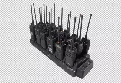 walkietalkie Twoway radios rechargeable 3D rendering isolated on transparent background
