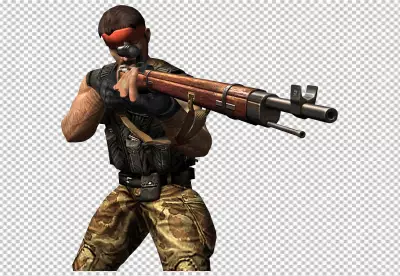 Close up on soldier portrait