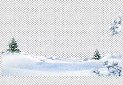 Christmas snow and Christmas tree