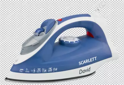 View of retro clothing iron in nutshell tones PNG