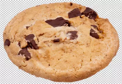 Stack of chocolate chip cookies isolated on a transparent background PNG
