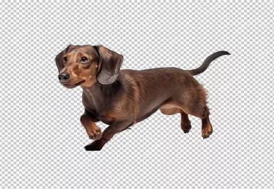 Energetic Brown Dachshund Dog Running Joyfully Playful Canine Motion Dynamic Pet Stock Image image