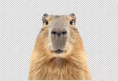 Cute Capybara Portrait with Wet Fur and Prominent Whiskers on Black Background image