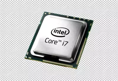 Abstract CPU Chip transparent background 