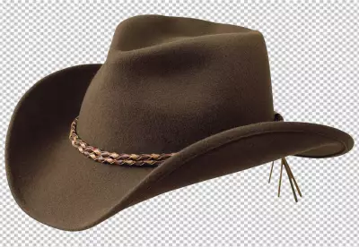 Brown cowboy hat isolated on transparent background PNG