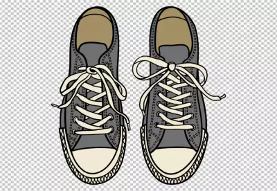 sneakers or running shoes on a transparent background