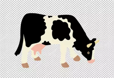 Cow on Transparent Background