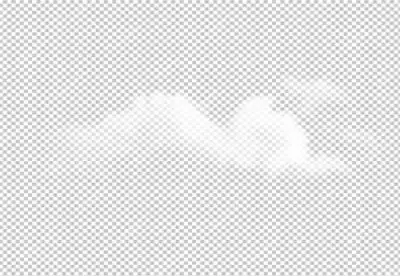 Fog or smoke realistic steam cloud, mist transparent background