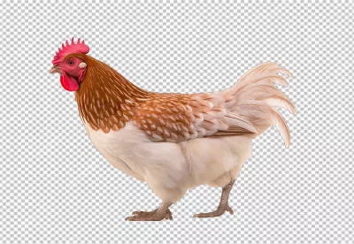 Majestic Farm Chicken Standing Proudly for Agricultural Designs image