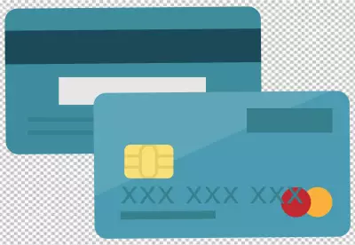 Credit Bank Card view blue color 
 PNG PNG
