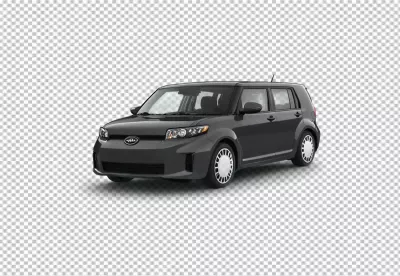 Dark Grey Scion xB Compact Car Isolated on Pristine White Background image
