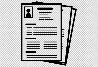 Clean and Modern resume or cv  transparent BG